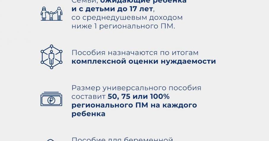 Изменения универсального пособия. Универсальное пособие с 1 января 2023 года. Универсальное пособие с 2023 года. Минтруд единое пособие. Универсальное пособие буклет.