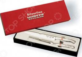Набор: нож разделочный и вилка для мяса Vitesse Silverline